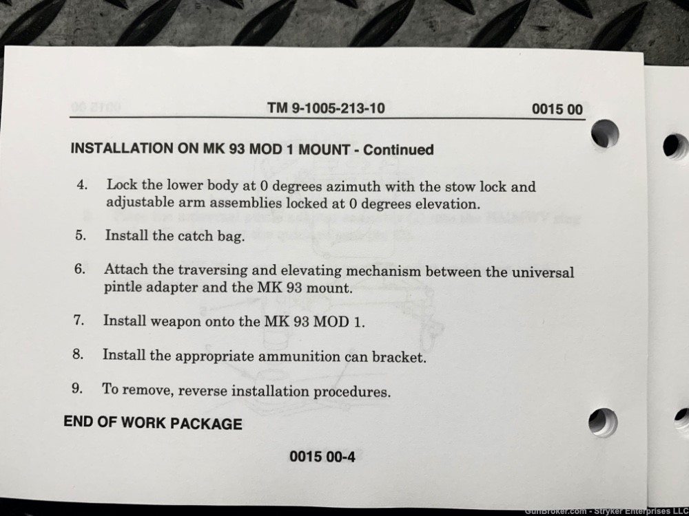 M2 50 BMG Heavy Barrel Machine Gun Operator's Manual -img-3