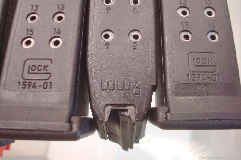 5 Glock Model 19 Drop Free 15 round 9 mm LIKE NEW magazine s 9mm-img-1