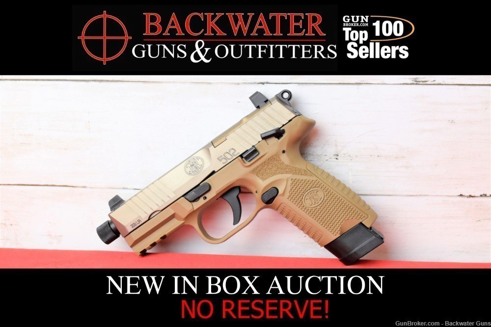 FACTORY NEW FN 502 TACTICAL 22LR PISTOL FDE NO RESERVE!-img-0