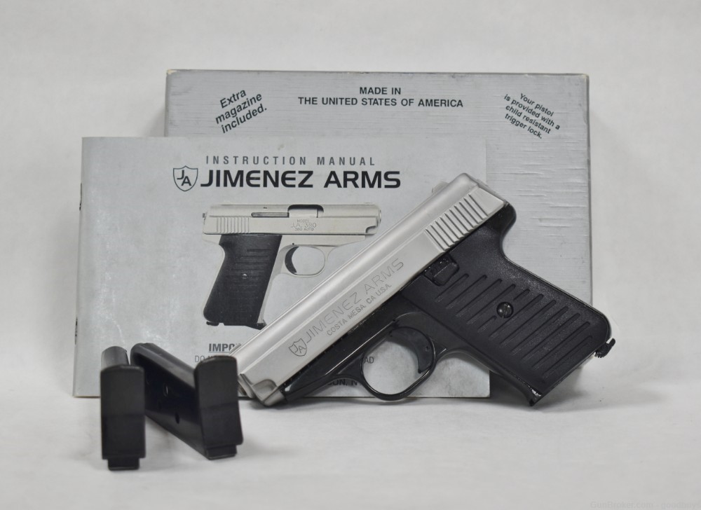 JIMENEZ ARMS J.A. 380 38711 LNIB JA380 MINTY RARE PENNY SALE NICKEL 2.75"-img-0