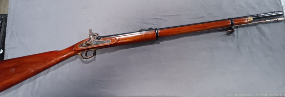 PARKER HALE 1858 ENFIELD MUSKET 58 CALIBER BLACK POWDER RIFLE USED-img-1