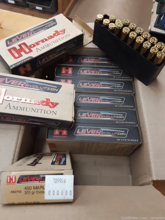 Hornady 450 Marlin Leverevolution Ammo  8 plus boxes 82750-img-0