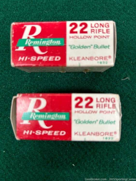 Vintage Remington Hi-speed 22 LR hollow point  Kleanbore  2 full boxes-img-0