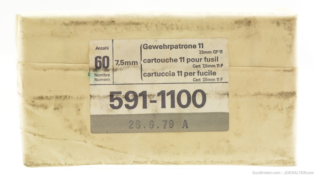 Swiss 7.5X55 K31 K11 1979 Ammunition 60rnd.-img-0