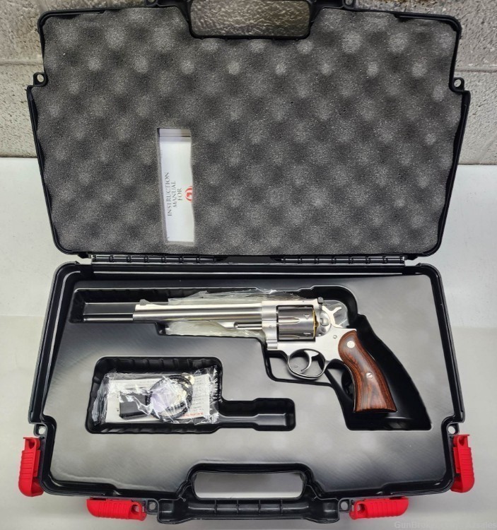 Ruger Redhawk 44 Rem Mag Stainless Revolver 7 1/2" barrel New 5041-img-0