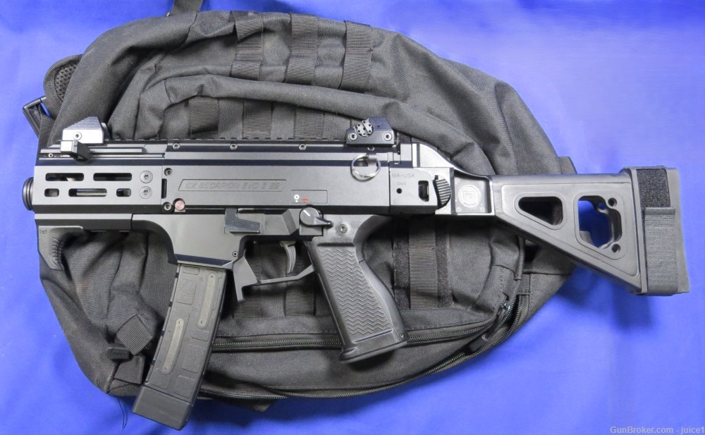 CZ Scorpion Evo 3 S2 Micro 4” Semi-Auto 9mm Pistol w/ Folding Brace & Bag-img-0