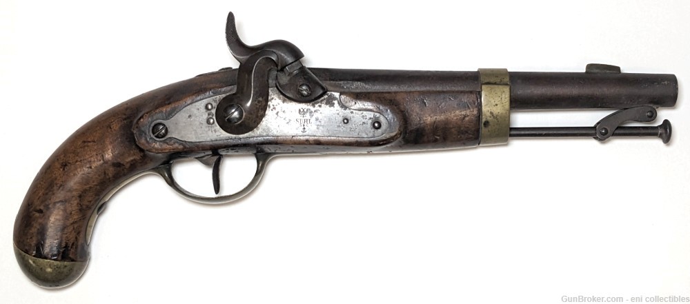 A scarce Model 1849 German Federal Navy percussion pistol-img-1