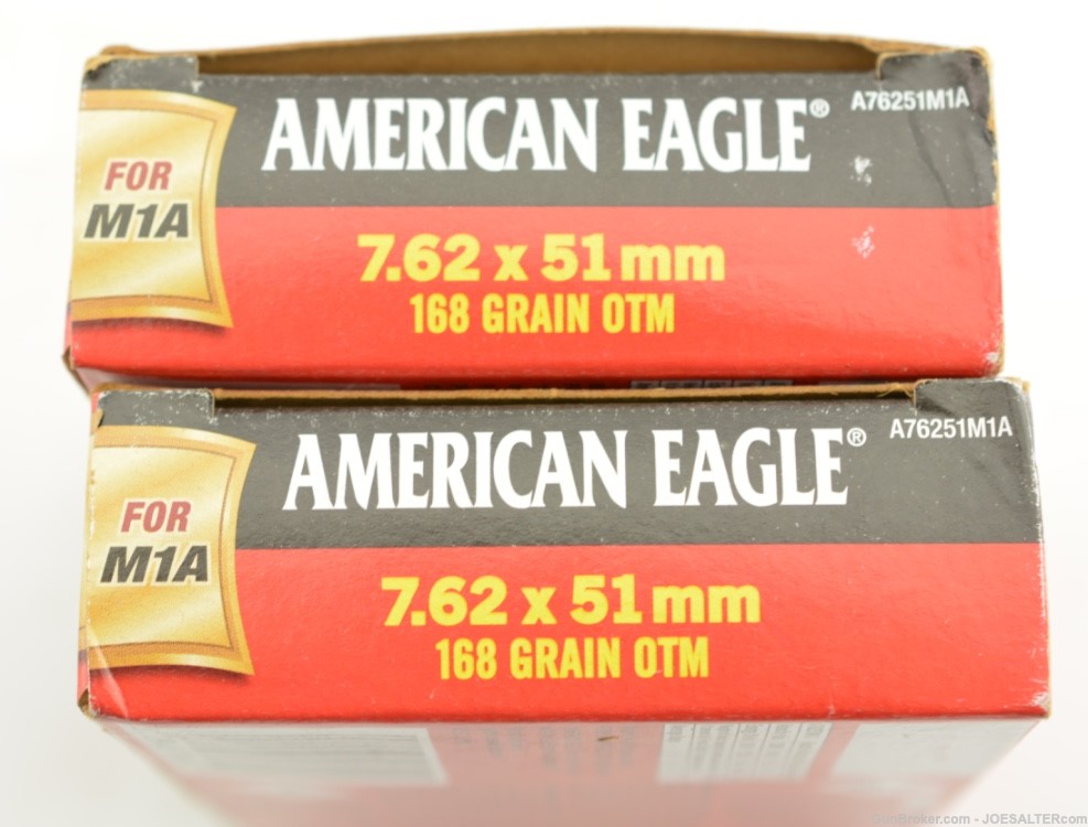 Fed. American Eagle 308 Win. 168 Gr. Fmj OTM Ammo 40 Rd.-img-1