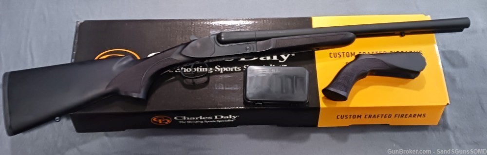CHARLES DALY 500 12 GAUGE SIDE BY SIDE COACH 20" SHOTGUN NEW-img-2