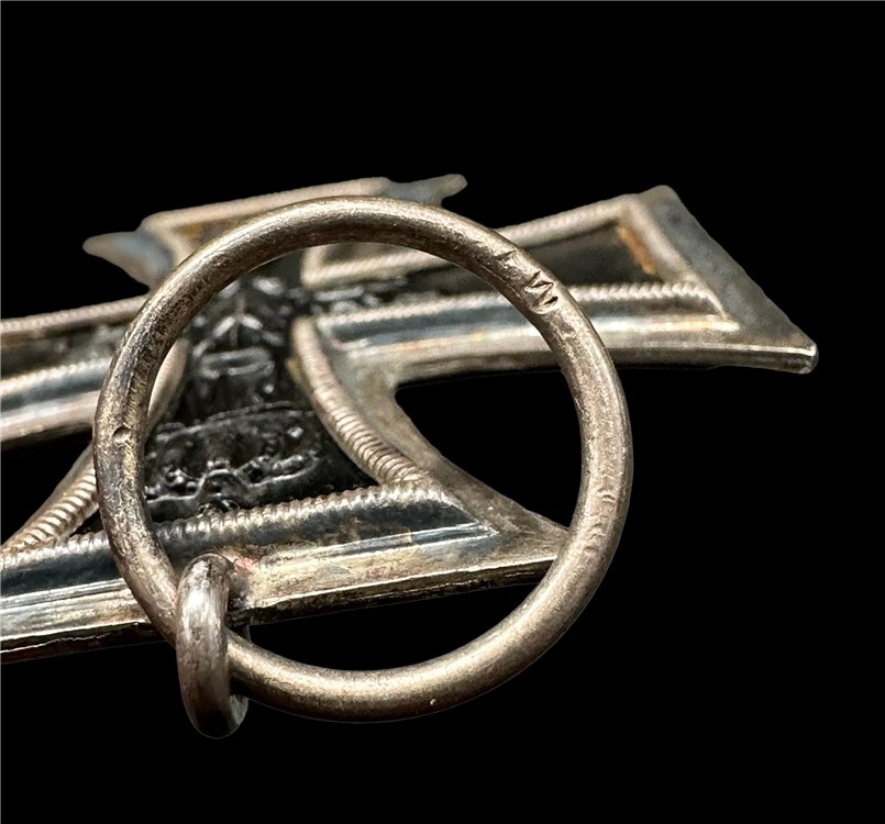 WW1 German Iron Cross EK2 medal Ring pre WW2 WWII badge uniform trench art -img-14