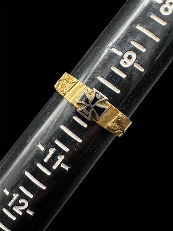 WW1 German Iron Cross EK2 medal Ring pre WW2 WWII badge uniform trench art -img-12