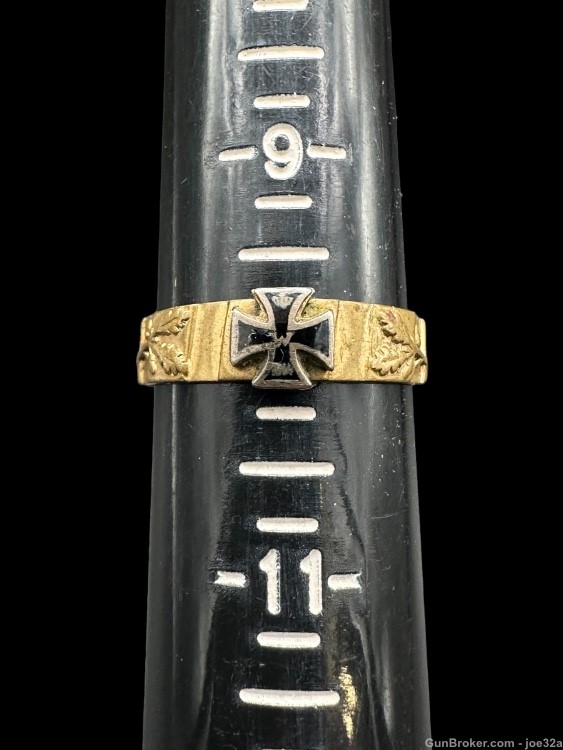 WW1 German Iron Cross EK2 medal Ring pre WW2 WWII badge uniform trench art -img-7