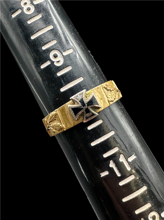 WW1 German Iron Cross EK2 medal Ring pre WW2 WWII badge uniform trench art -img-13