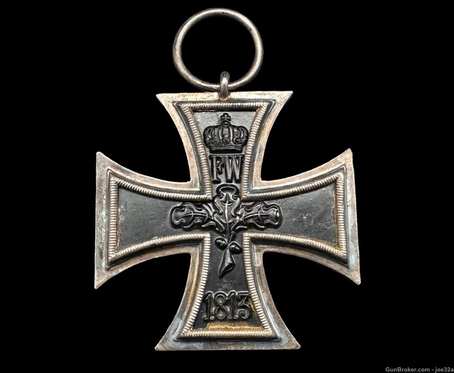 WW1 German Iron Cross EK2 medal Ring pre WW2 WWII badge uniform trench art -img-4