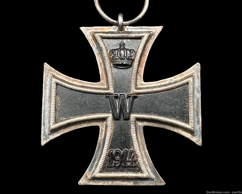WW1 German Iron Cross EK2 medal Ring pre WW2 WWII badge uniform trench art -img-3