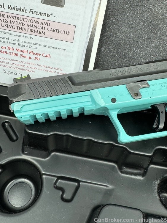 Ruger 5.7 5.7x28 Turquoise Blue Frame -img-2