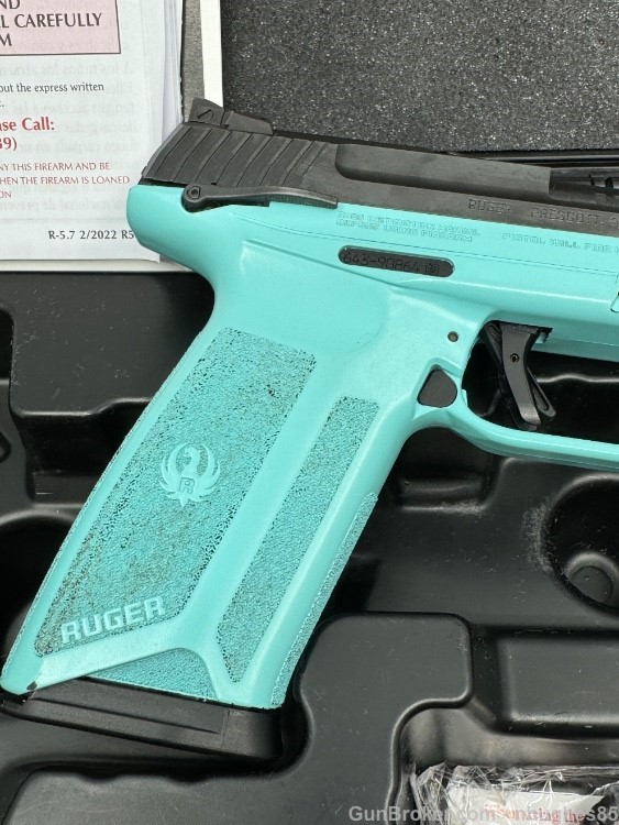 Ruger 5.7 5.7x28 Turquoise Blue Frame -img-9