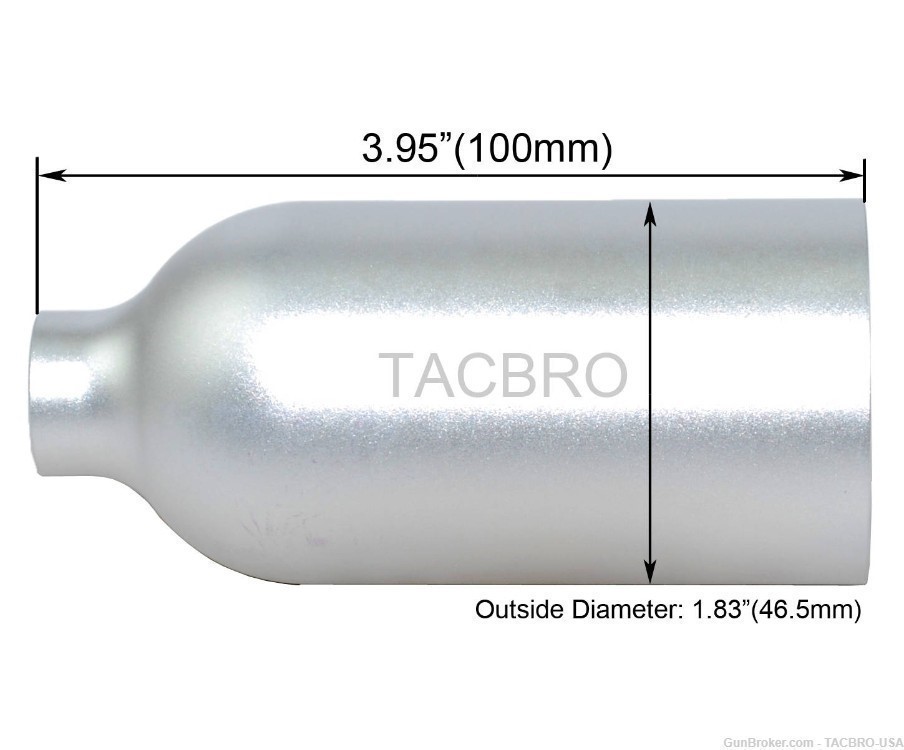 TACBRO Silver Aluminum 1/2"x28 TPI Golf Ball Launcher (Use Blanks)-img-2