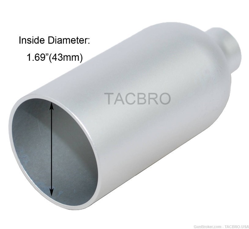 TACBRO Silver Aluminum 1/2"x28 TPI Golf Ball Launcher (Use Blanks)-img-1