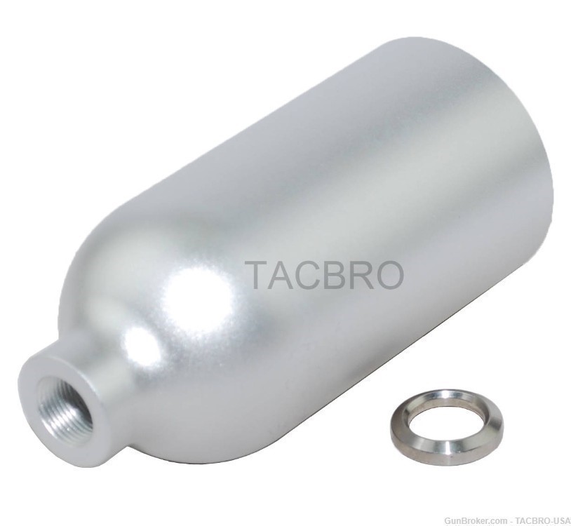 TACBRO Silver Aluminum 1/2"x28 TPI Golf Ball Launcher (Use Blanks)-img-0