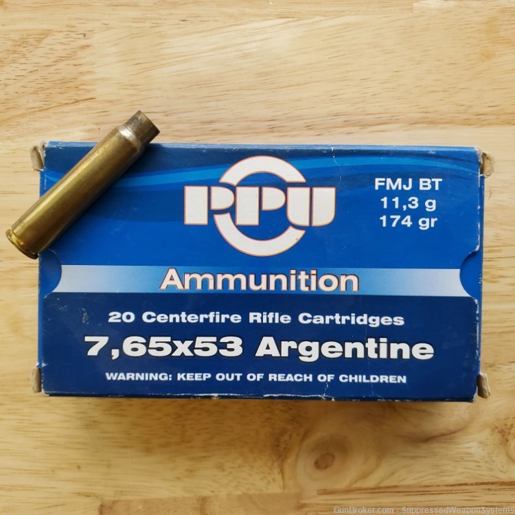 7.65x53 Argentine Brass Casings ONLY 20 count-img-0