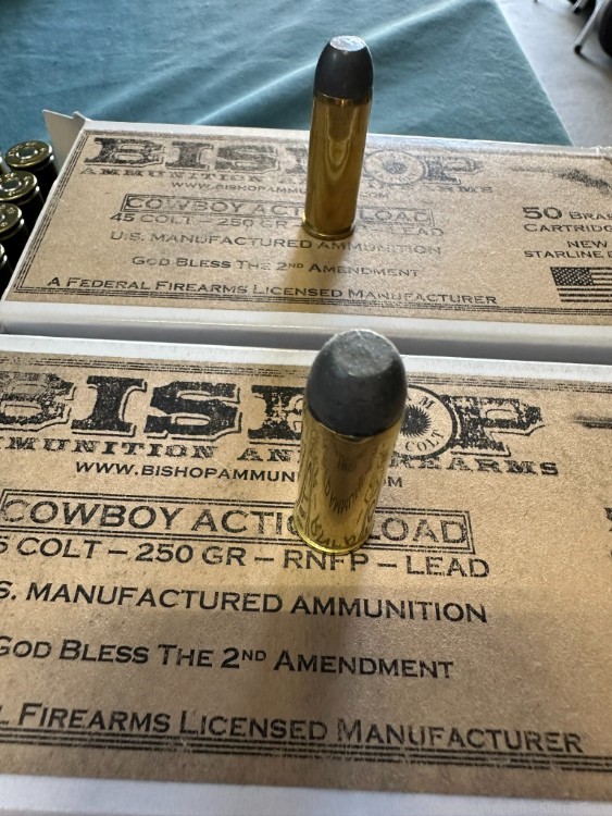 Bishop 45 Colt ammo 45LC 100 rds 250gr RNFP NOCC FEE-img-2