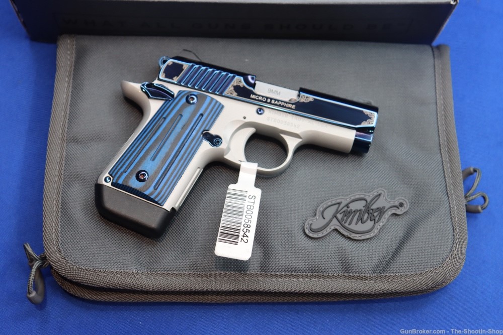 Kimber Model MICRO 9 Pistol SAPPHIRE BLUE 9MM Luger G10 SAO MICRO9 NS NEW-img-22