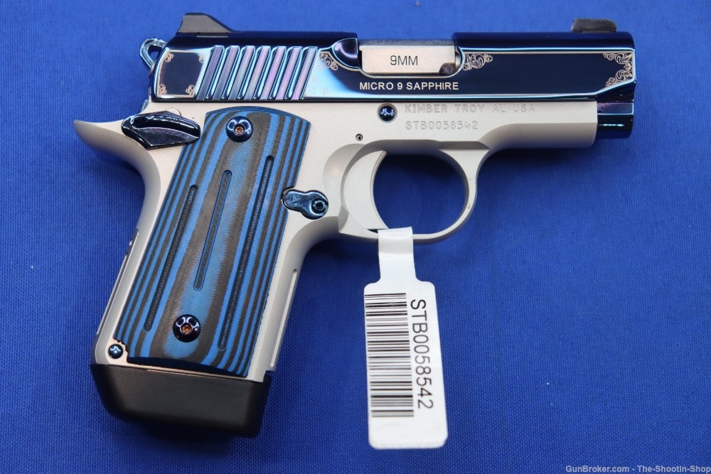 Kimber Model MICRO 9 Pistol SAPPHIRE BLUE 9MM Luger G10 SAO MICRO9 NS NEW-img-6