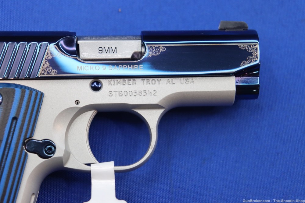 Kimber Model MICRO 9 Pistol SAPPHIRE BLUE 9MM Luger G10 SAO MICRO9 NS NEW-img-7