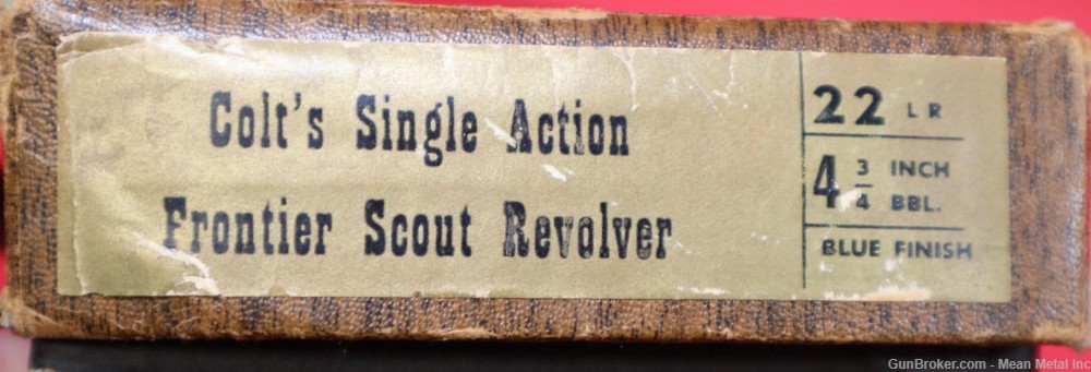 Colt Frontier Scout 4 3/4" Revolver 22LR w/Original Box *Collectors Grade* -img-22