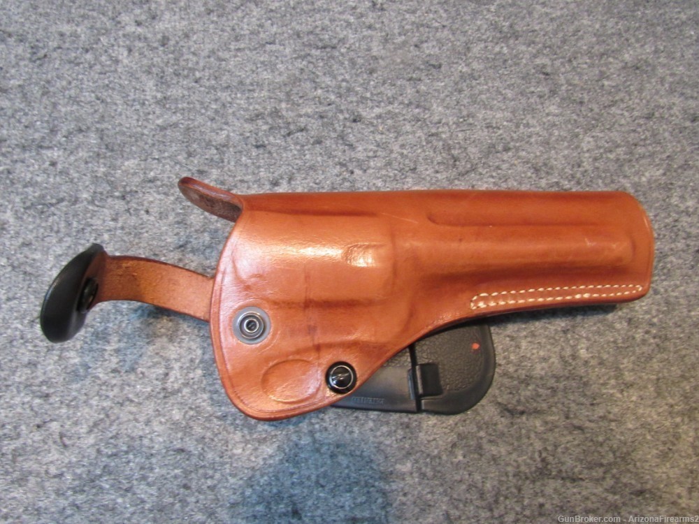 2 Quality leather Masc holsters / shoulder / OWB 6" single action revolver-img-1