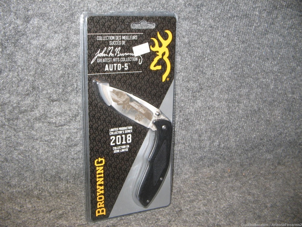 Browning Auto 5 collectors knife 2018 etched blade NEW!!-img-0