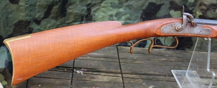 Unmarked .38 caliber halfstock percussion rifle in the PA or Ky Style!-img-1