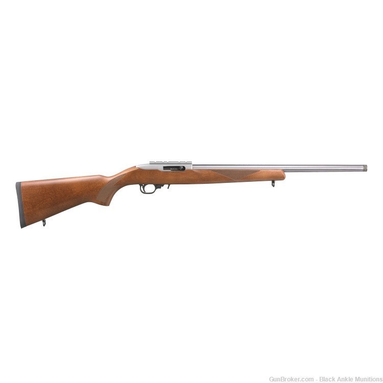 Ruger 10/22 Sporter Rifle, 22LR, 20", 10rd, Stainless, Wood NIB 31167-img-0