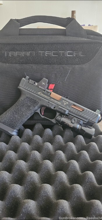 Taran combat Master Glock G34 JW with red dot, x300 light, and holster -img-5