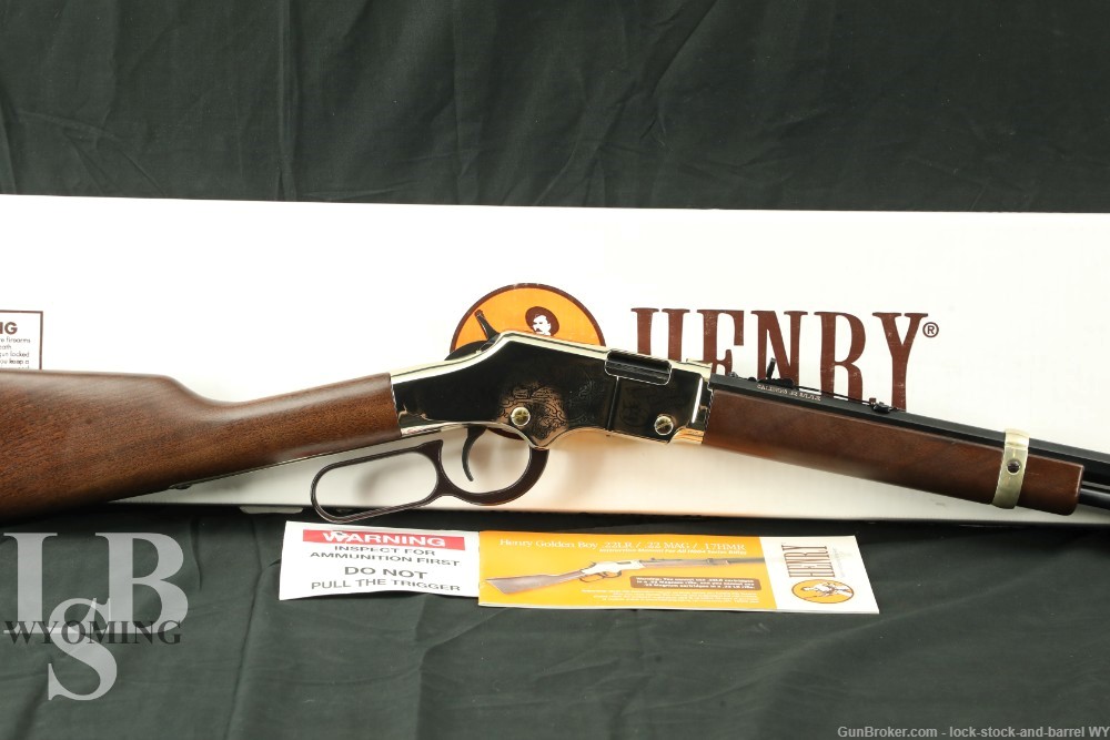 Henry Golden Boy RMEF Limited Edition H004 22 S/L/LR 20" Lever Action Rifle-img-0