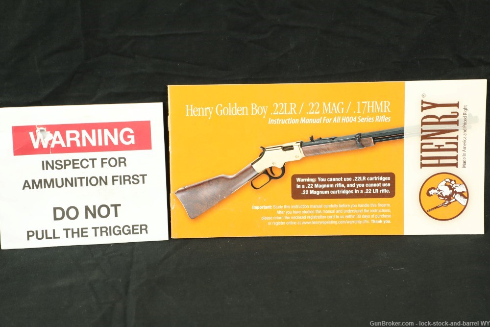 Henry Golden Boy RMEF Limited Edition H004 22 S/L/LR 20" Lever Action Rifle-img-31