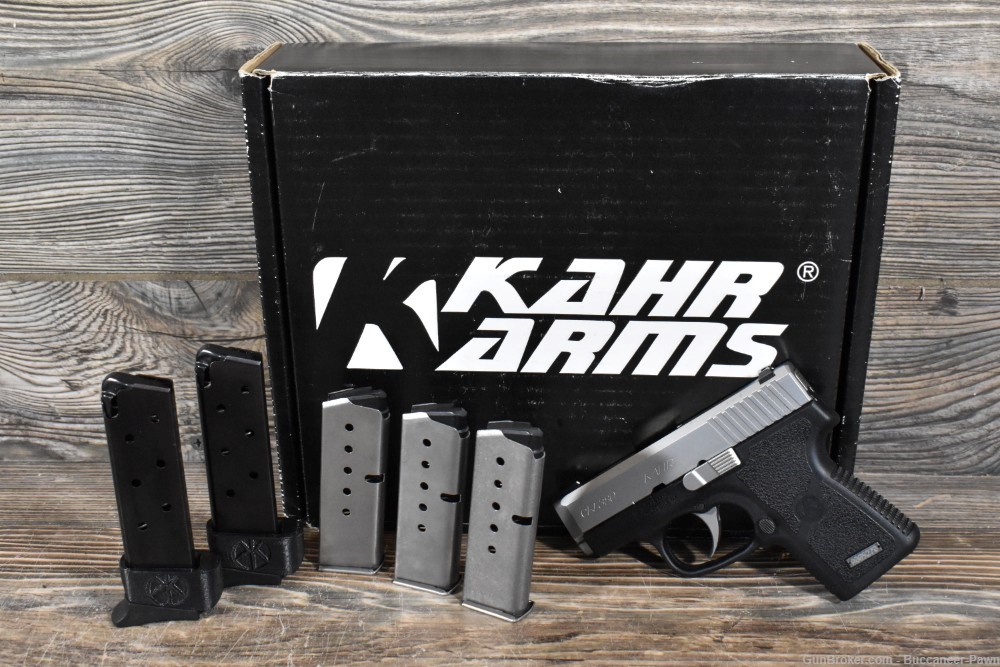 KAHR ARMS CW380 CW-380 2 TONE STAINLESS 5 MAGS ETC! $1 NO RESERVE! -img-0