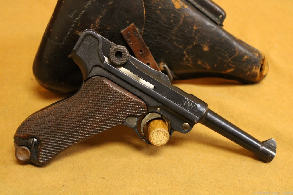 PENNY! DWM Luger SS-Marked w/ Holster (WW1 German)-img-9