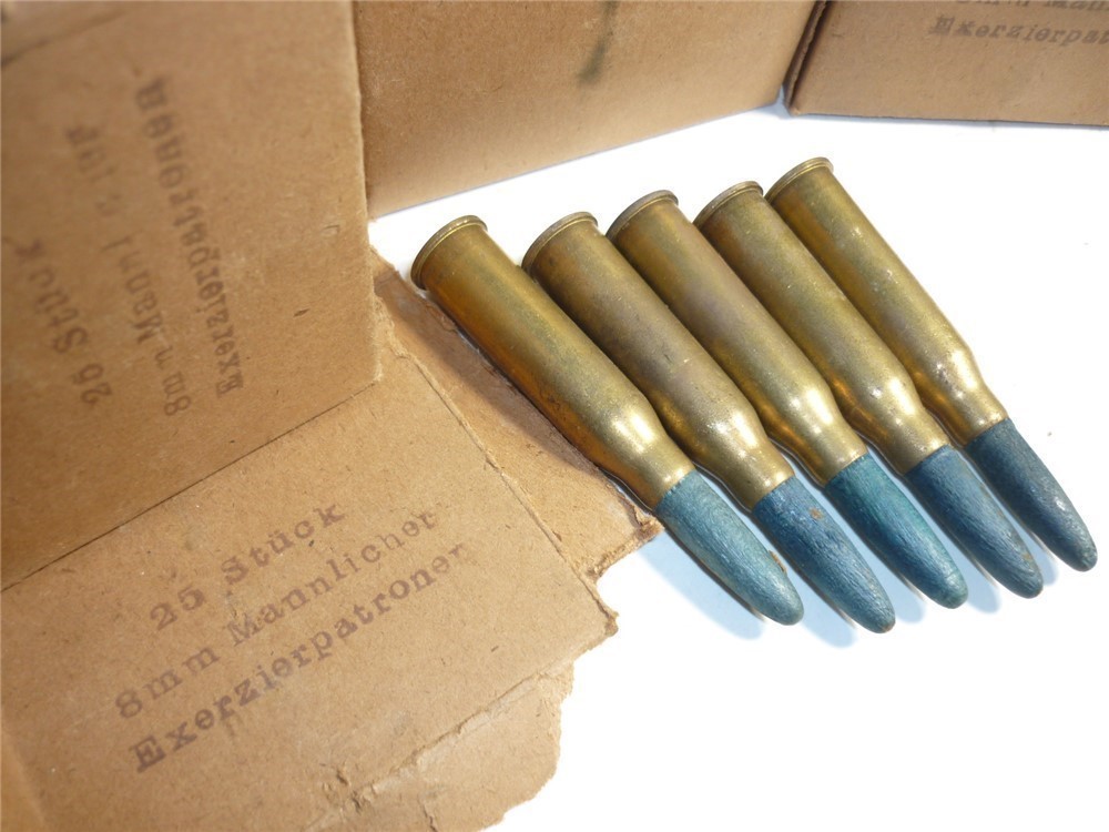5rd EXERZIERPATRONEN Wood Bullet Blanks 8x50r Mannlicher-img-0