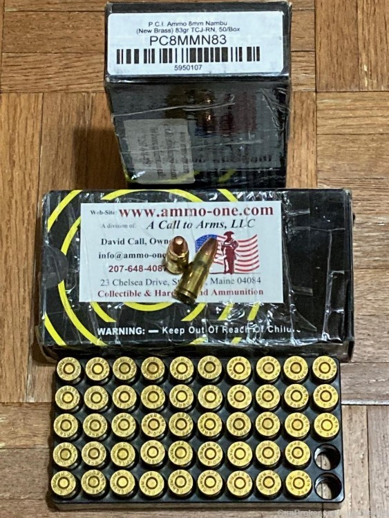 8mm Nambu 83gr TCJ Pistol Ammo 100 rds 8x22 Type A B Type 14 94-img-2