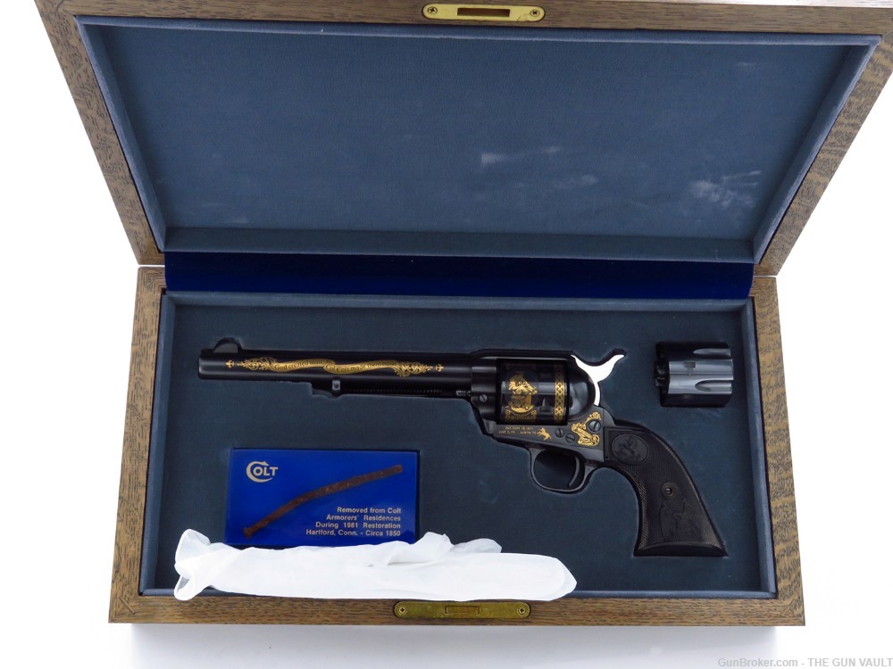 UNTURNED UNFIRED UNFLUTED  Colt SAA W/ Gold & Dual Cylinders 1 of 1000 NOS-img-43
