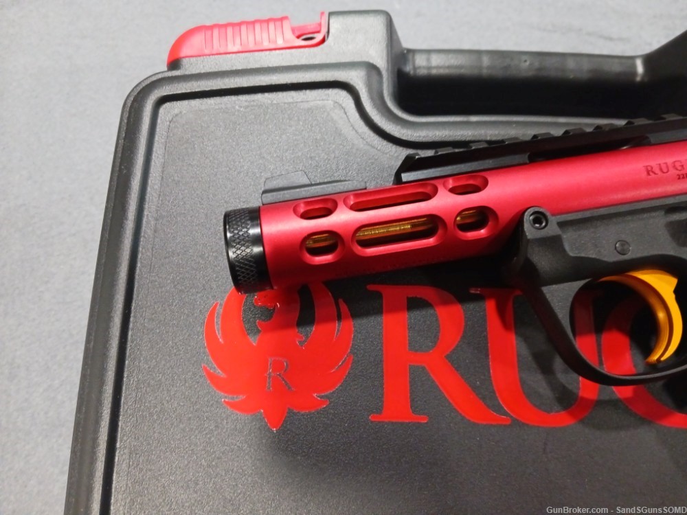 RUGER MARK IV 22/45 22LR 4.4" 10-RD RED SEMI AUTO PISTOL NEW-img-2
