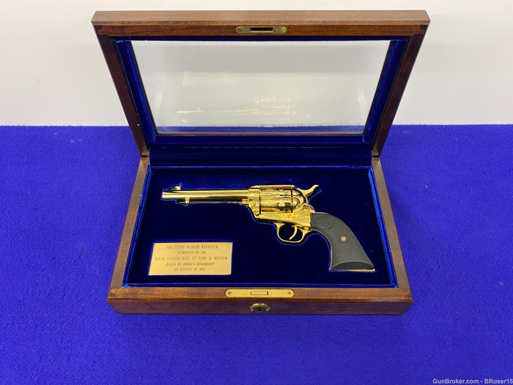 2002 Colt Cowboy .45LC Gold *"TEXAS RANGER TRIBUTE"* ENGRAVED SET 1 OF 2-img-4