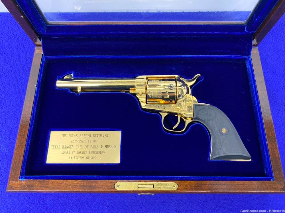 2002 Colt Cowboy .45LC Gold *"TEXAS RANGER TRIBUTE"* ENGRAVED SET 1 OF 2-img-5