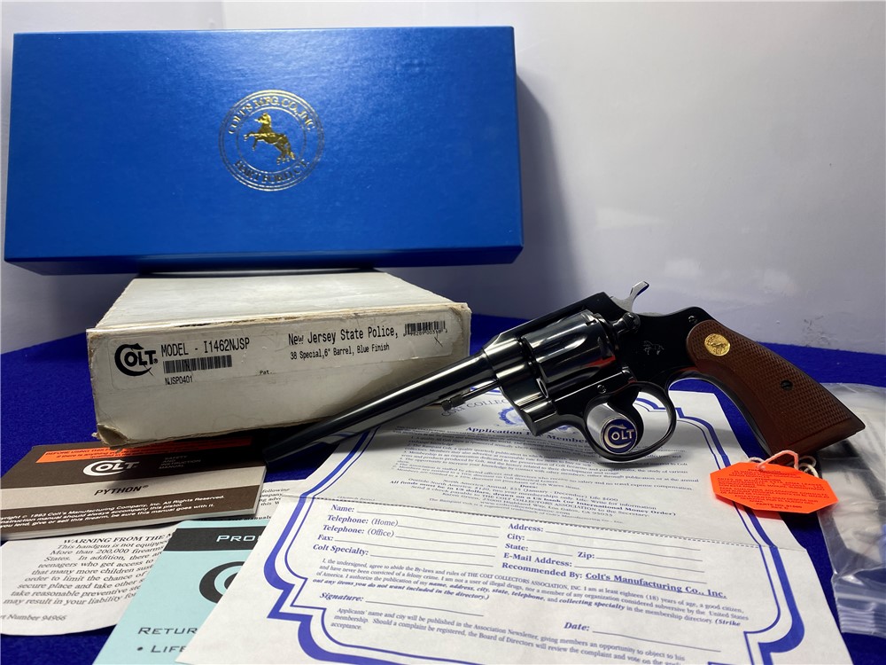2000 Colt Army Special .38 Spl 6" *NEW JERSEY STATE POLICE COMMEMORATIVE*-img-0