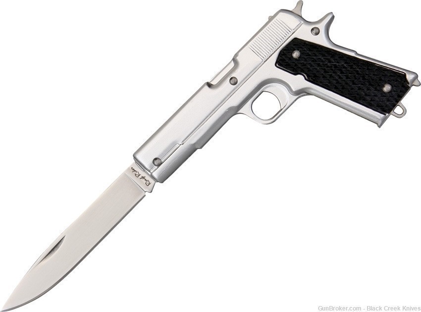 Rough Ryder 45 Pistol Folding Knife Stainless Blade W/Sheath-img-1