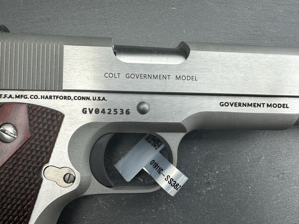 Colt Series 70 1911 .38 Super, 5", Stainless, 8 Rd-img-7