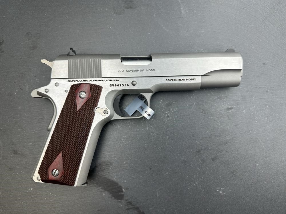 Colt Series 70 1911 .38 Super, 5", Stainless, 8 Rd-img-5