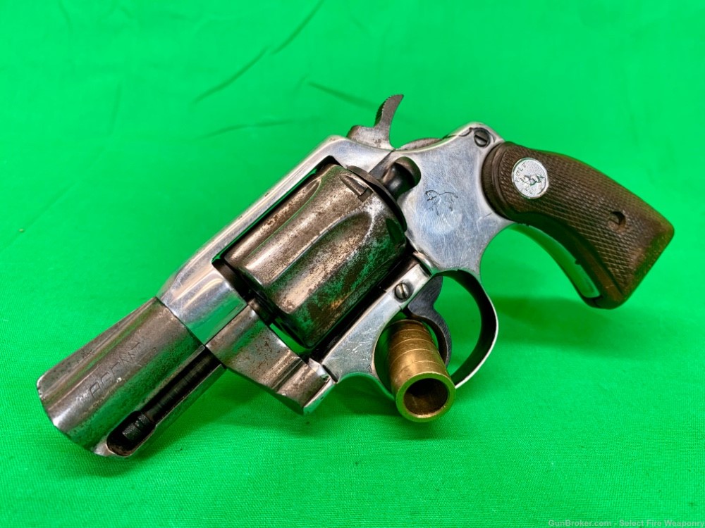 Colt Agent 2nd Model .38 special 2.5” Police Surplus / Trade in Nickel -img-0